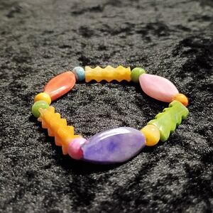 Vintage Dyed Onyx Beaded Bracelet Design 1